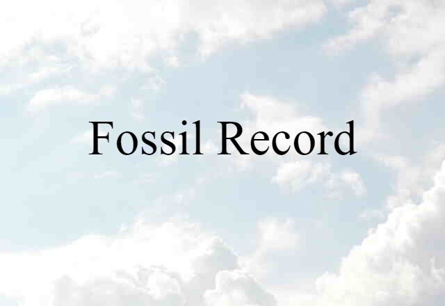 fossil record