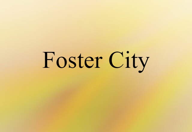 Foster City (noun) Definition, Meaning & Examples