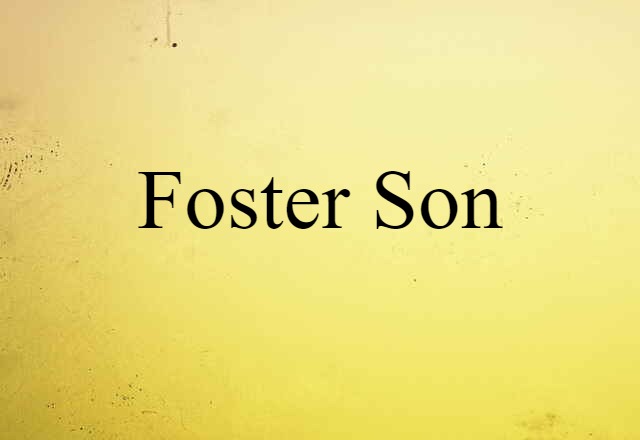 Foster Son (noun) Definition, Meaning & Examples