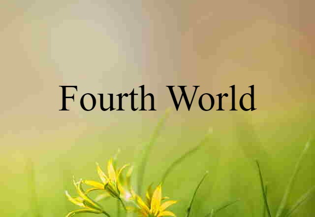 Fourth World (noun) Definition, Meaning & Examples