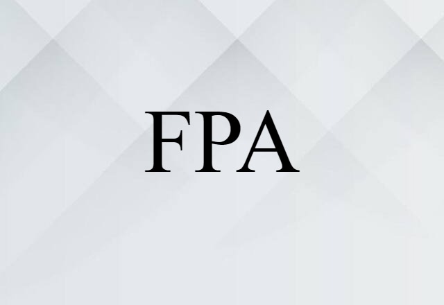 FPA (noun) Definition, Meaning & Examples