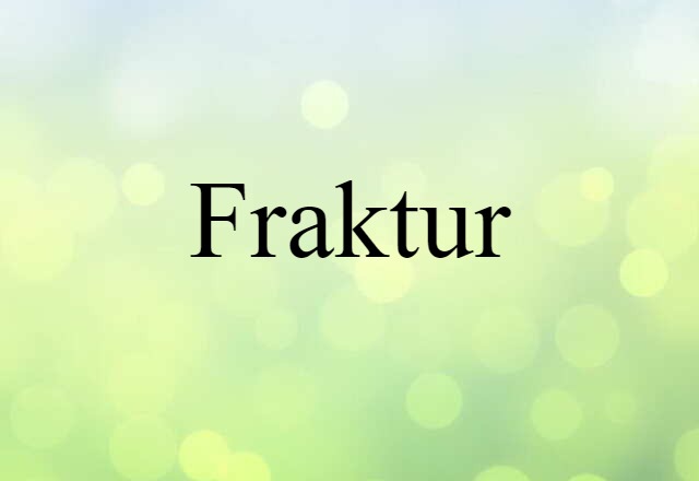 Fraktur