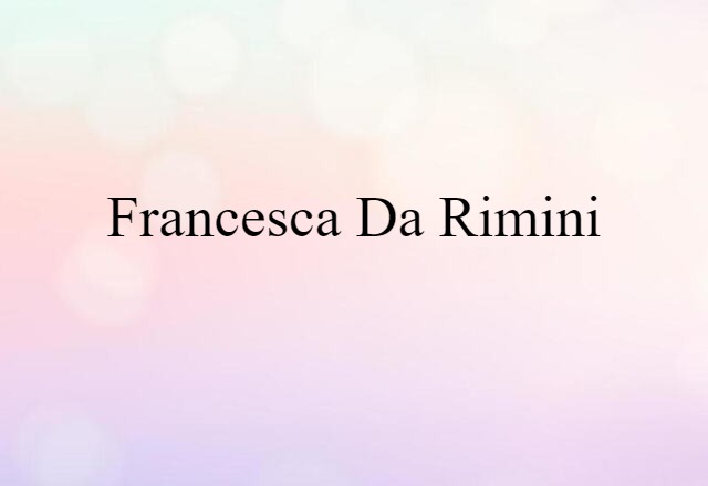 Francesca da Rimini