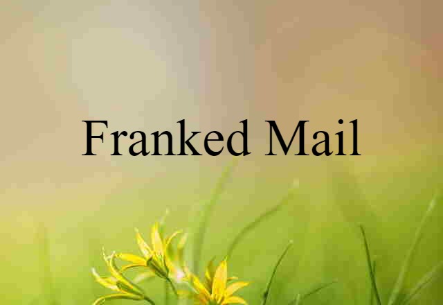 franked mail