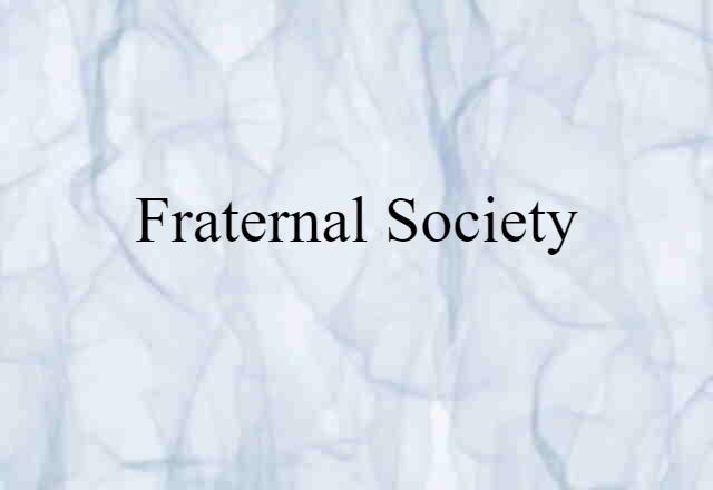 fraternal society