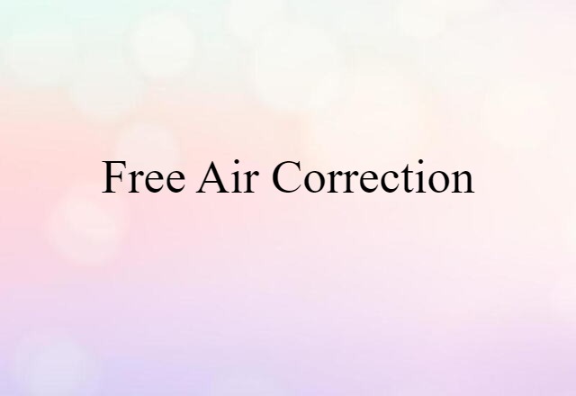 free air correction