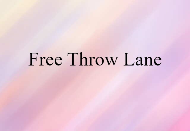 Free Throw Lane (noun) Definition, Meaning & Examples