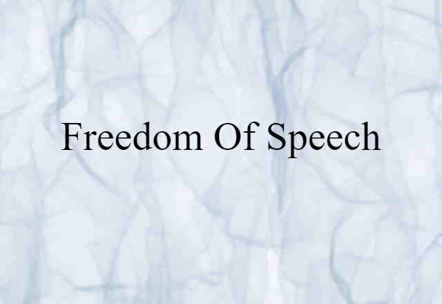 freedom of speech