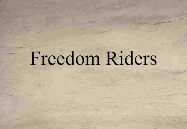 Freedom Riders (noun) Definition, Meaning & Examples