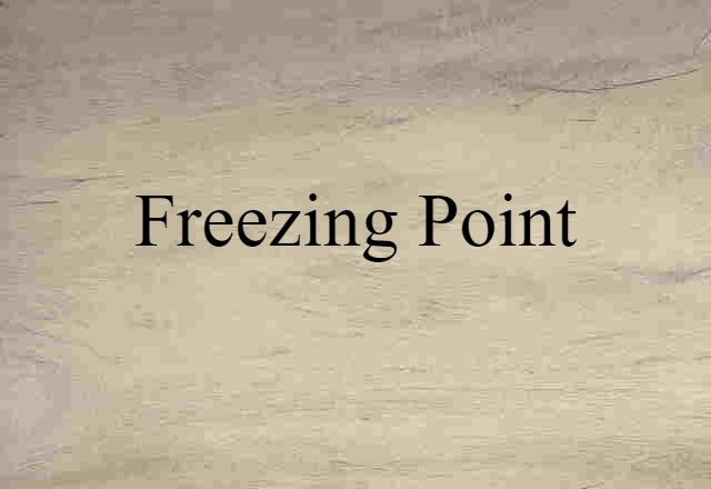 freezing point