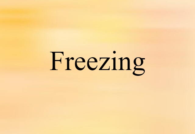 Freezing (noun) Definition, Meaning & Examples