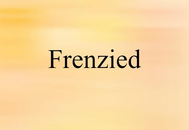 Frenzied (noun) Definition, Meaning & Examples