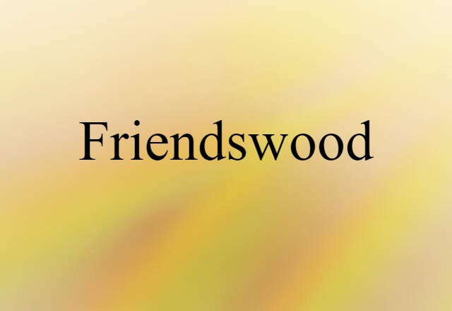 Friendswood (noun) Definition, Meaning & Examples