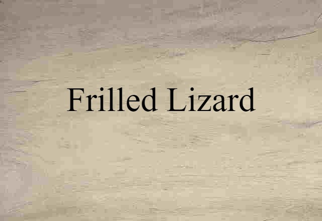 frilled lizard