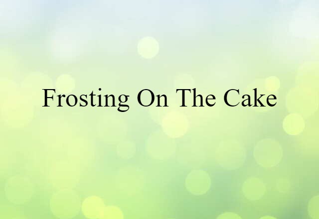 Frosting On The Cake (noun) Definition, Meaning & Examples