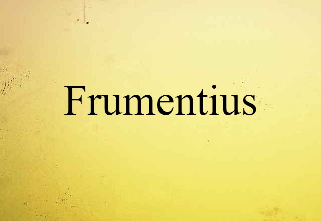 Frumentius (noun) Definition, Meaning & Examples