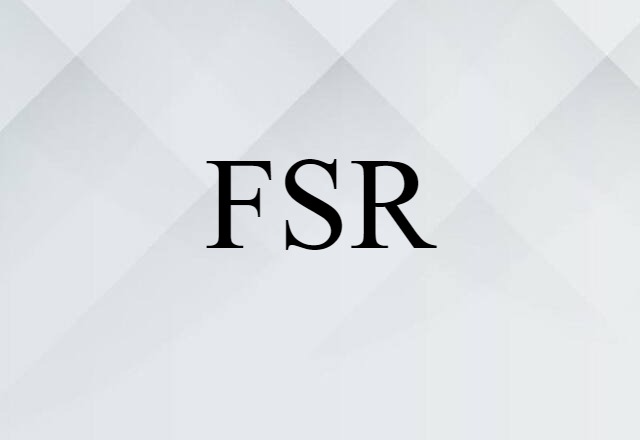 FSR (noun) Definition, Meaning & Examples