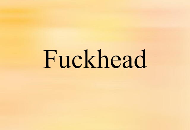 Fuckhead (noun) Definition, Meaning & Examples