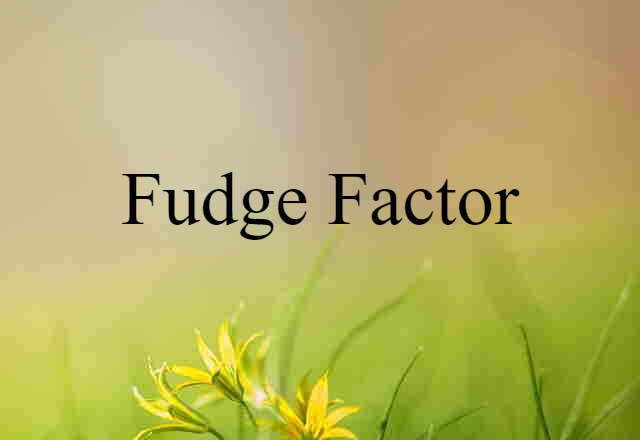 fudge factor