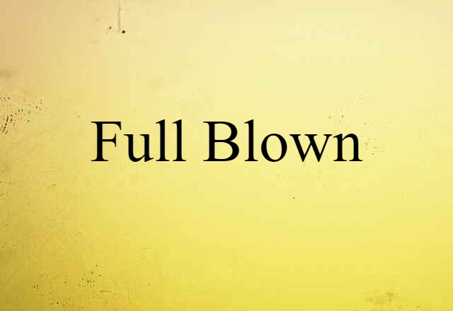 Full-blown (noun) Definition, Meaning & Examples