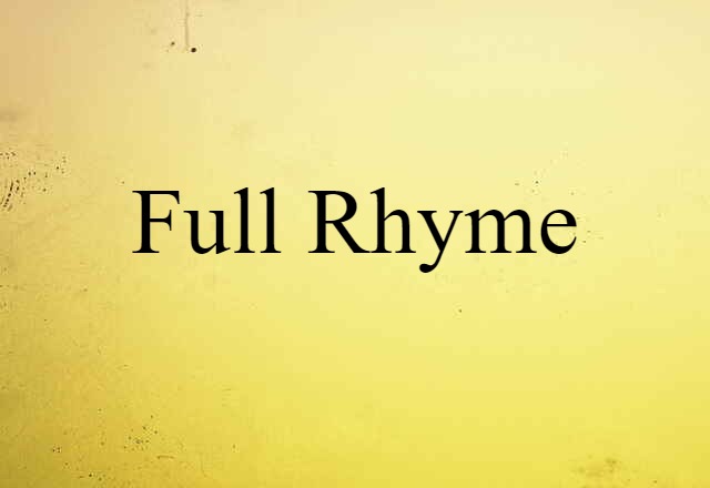 full rhyme