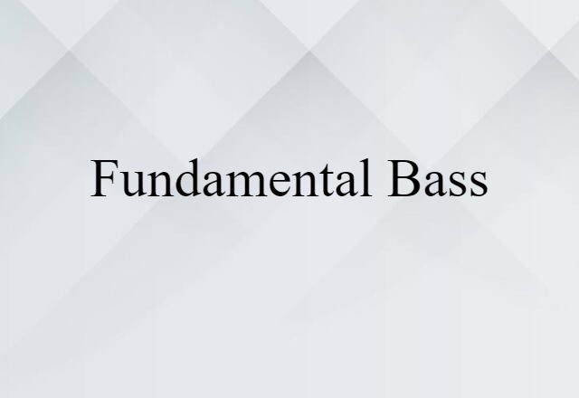 fundamental bass