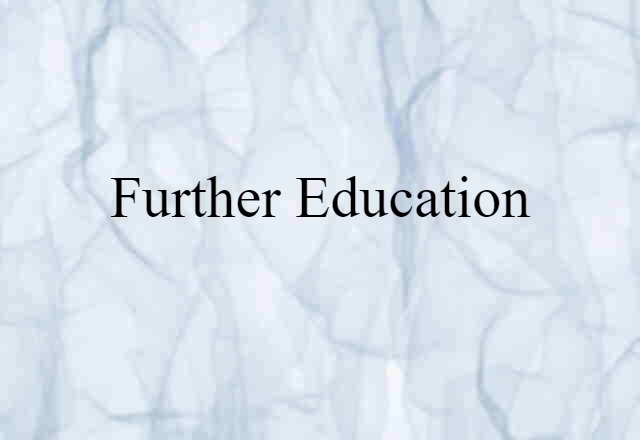 further education