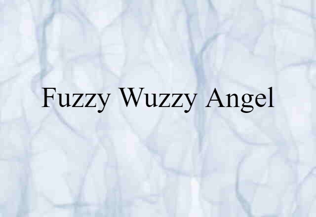 Fuzzy-wuzzy Angel (noun) Definition, Meaning & Examples