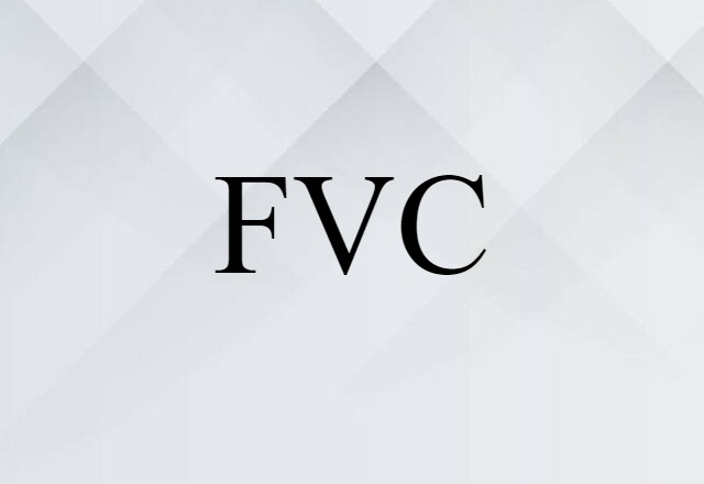 FVC (noun) Definition, Meaning & Examples