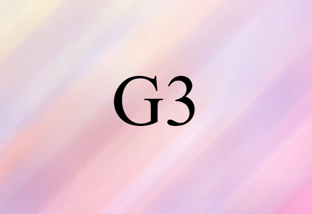 G3 (noun) Definition, Meaning & Examples