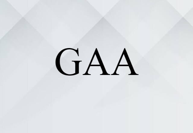 GAA (noun) Definition, Meaning & Examples