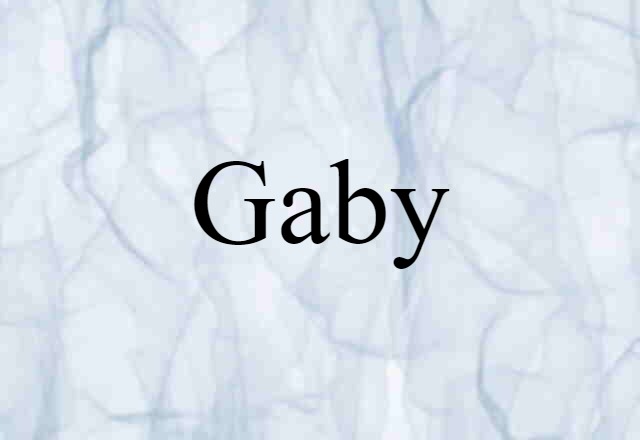 Gaby (noun) Definition, Meaning & Examples