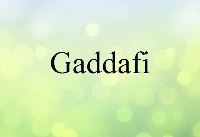 Gaddafi