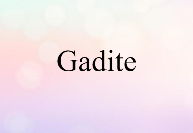 Gadite (noun) Definition, Meaning & Examples