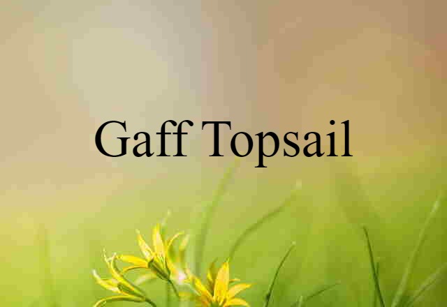 gaff topsail