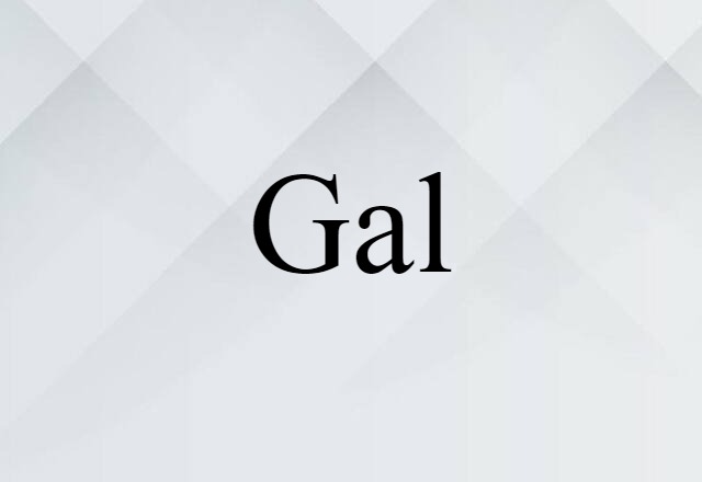 Gal (noun) Definition, Meaning & Examples