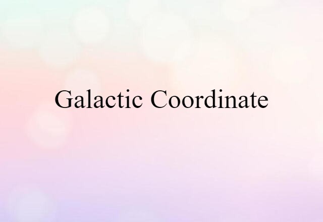 galactic coordinate