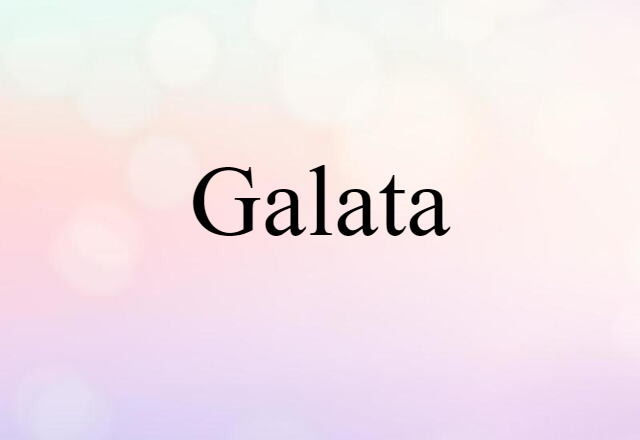 Galata (noun) Definition, Meaning & Examples