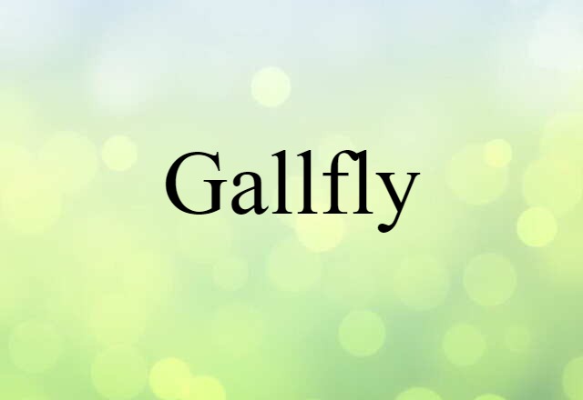 Gallfly (noun) Definition, Meaning & Examples