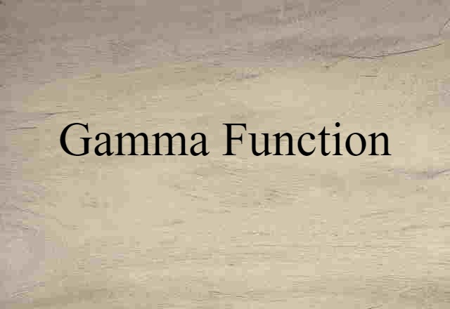 gamma function