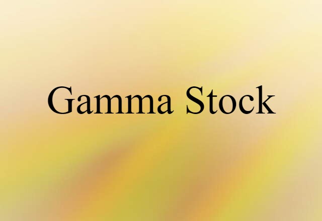 gamma stock