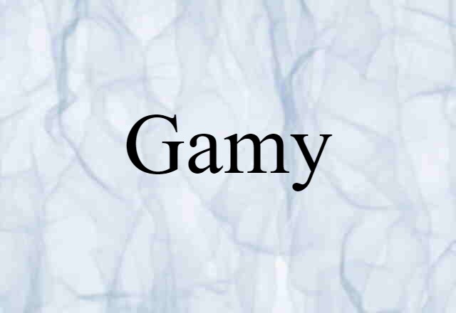 Gamy (noun) Definition, Meaning & Examples