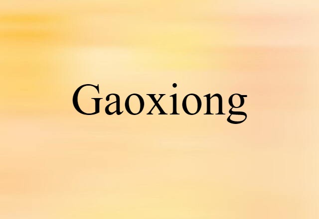 Gaoxiong