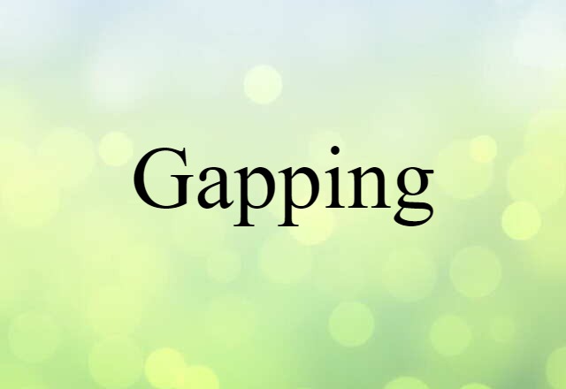 Gapping (noun) Definition, Meaning & Examples