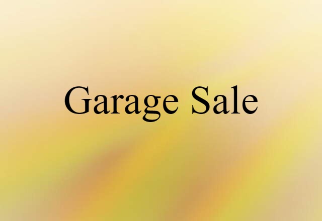 garage sale