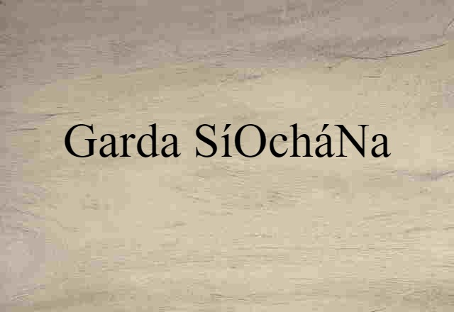 Garda Síochána (noun) Definition, Meaning & Examples