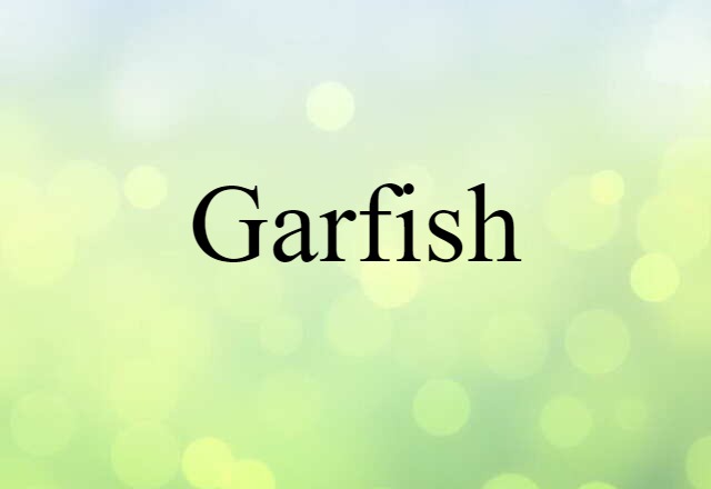 Garfish (noun) Definition, Meaning & Examples