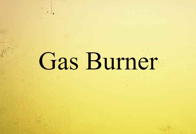 Gas Burner (noun) Definition, Meaning & Examples