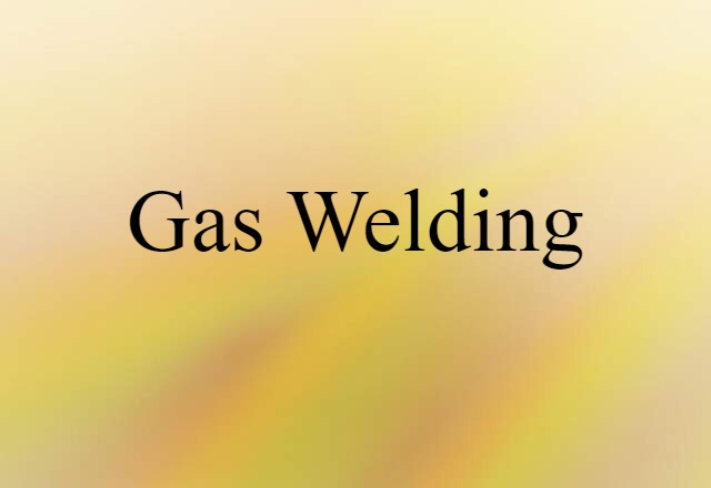 gas welding