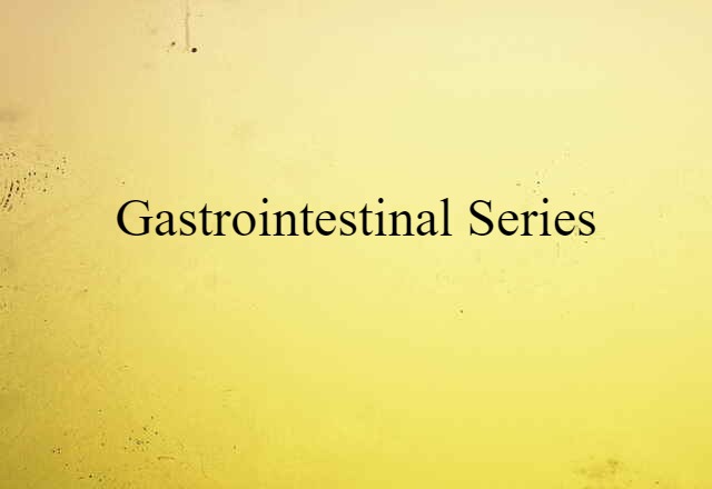 Gastrointestinal Series (noun) Definition, Meaning & Examples